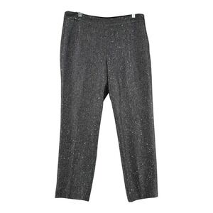 Talbots‎ Wool Blend Sparkle Herringbone Dark Gray Dress Pants Womens Size 12